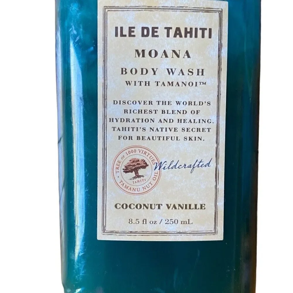 Bath & Body Works Ile De Tahiti Moana Coconut Vanille Body Wash 8.5 oz Rare 1/2